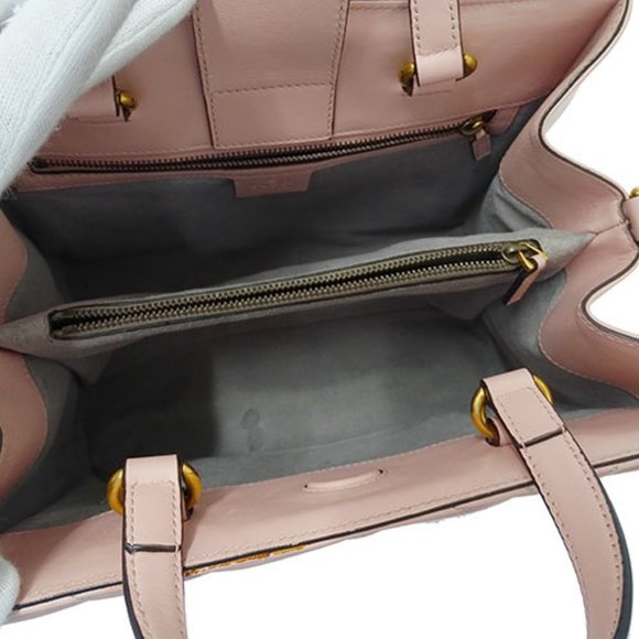 GUCCI Bag Women's Handbag Shoulder 2way Leather GG Marmont Pink 448054 Quilted - Picture 8 of 16